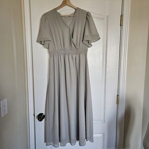 Amber Blue Midi Dress Sage Green L